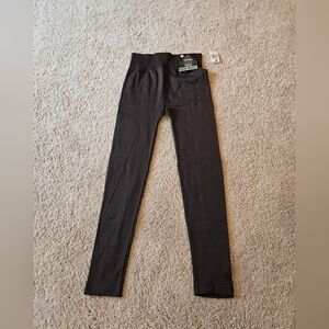 Cotton Candy Womens High Waist Brown Fleece Lined Leggings L/XL NWT